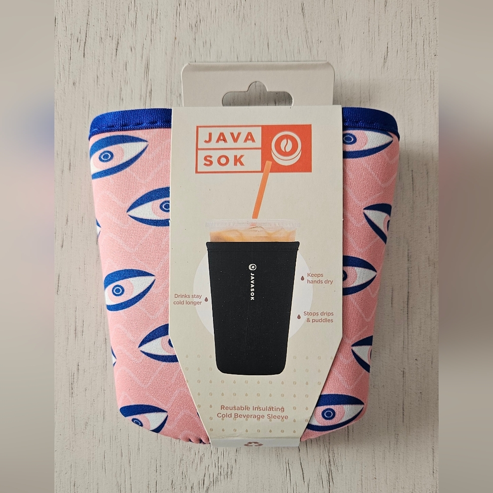 Java Sok Pink and Blue Evil Eye Pattern Sleeve